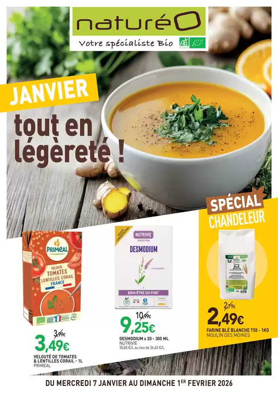 Catalogue NaturéO à Angoulême | JANVIER tout en légèreté ! | 2026-01-07T00:00:00.000Z - 2026-02-01T00:00:00.000Z