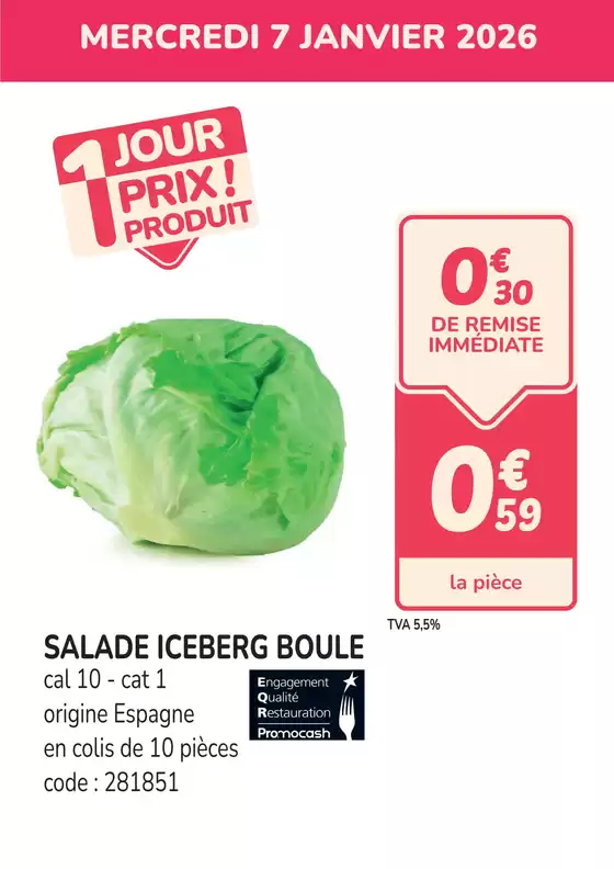 Catalogue Promocash à La Salle-de-Vihiers | PROMO salade | 2026-01-05T00:00:00.000Z - 2026-01-07T00:00:00.000Z
