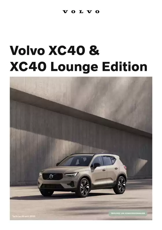 Catalogue VOLVO à Paris | Volvo XC40 & XC40 Lounge Edition | 2026-01-07T00:00:00.000Z - 2027-01-31T00:00:00.000Z