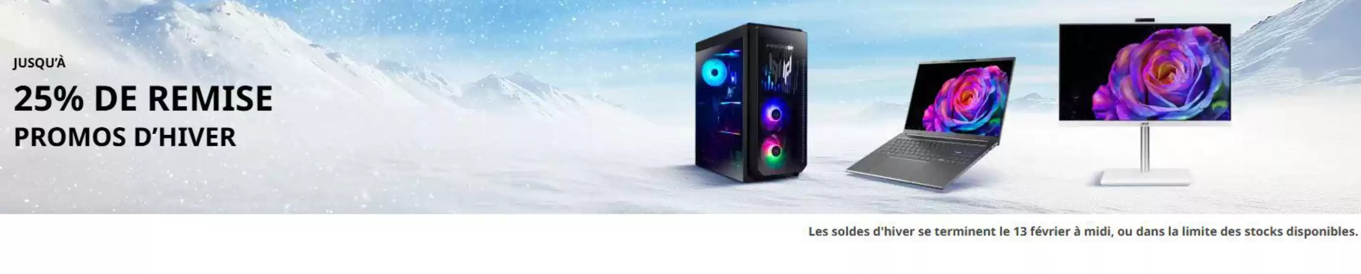 Catalogue Acer à Bordeaux | JUSQU'À 25% DE REMISE PROMOS D'HIVER | 2026-01-07T00:00:00.000Z - 2026-02-13T00:00:00.000Z