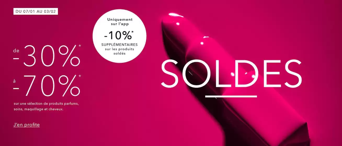 Catalogue Nocibé à Aubenas | SOLDES, c'est parti ! | 2026-01-07T00:00:00.000Z - 2026-02-03T00:00:00.000Z
