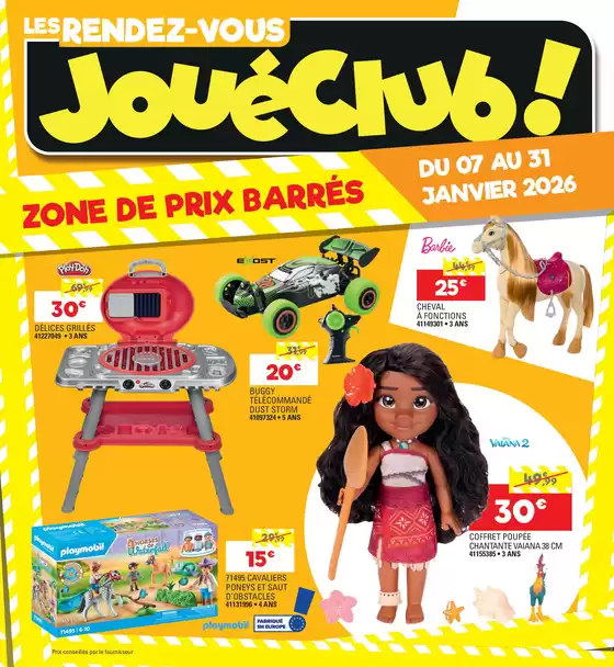 Catalogue JouéClub à Levallois-Perret | ZONE DE PRIX BARRÉS | 2026-01-07T00:00:00.000Z - 2026-01-31T00:00:00.000Z