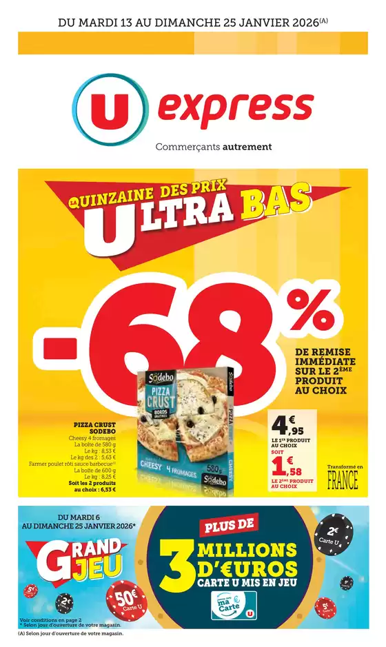 Catalogue U Express à Faremoutiers | Quinzaine Commerçante | 2026-01-13T00:00:00.000Z - 2026-01-25T00:00:00.000Z