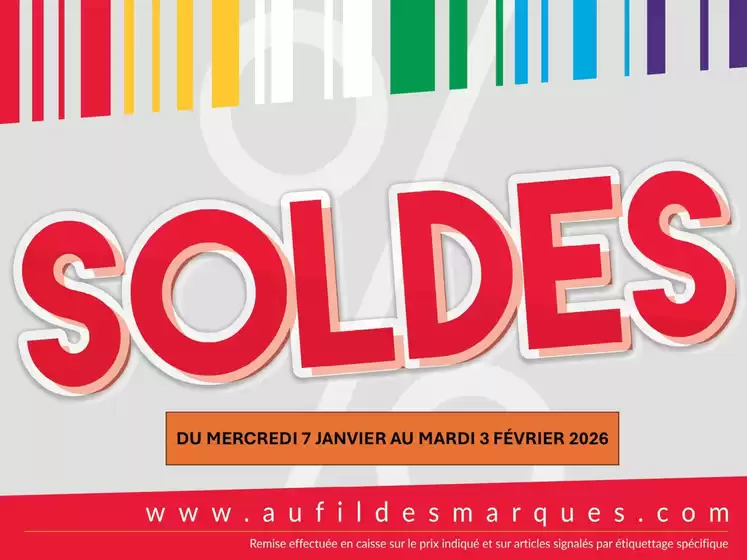 Catalogue Au Fil des Marques à Sartrouville | Soldes : jusqu’à -80 % chez Au Fil des Marques dès le 7 janvier | 2026-01-08T00:00:00.000Z - 2026-02-03T00:00:00.000Z