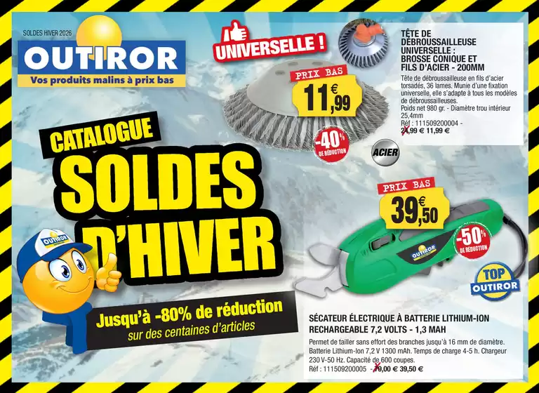 Catalogue Outiror à Saint-Martin-en-Haut | Soldes D'Hiver | 2026-01-01T00:00:00.000Z - 2026-03-31T00:00:00.000Z