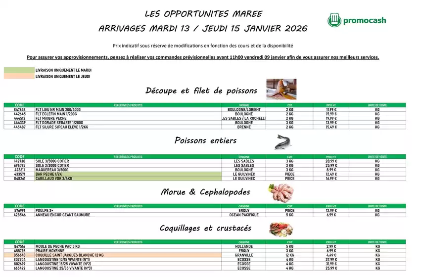 Catalogue Promocash à Ferrières-en-Brie | Opportunits Mare | 2026-01-13T00:00:00.000Z - 2026-01-15T00:00:00.000Z