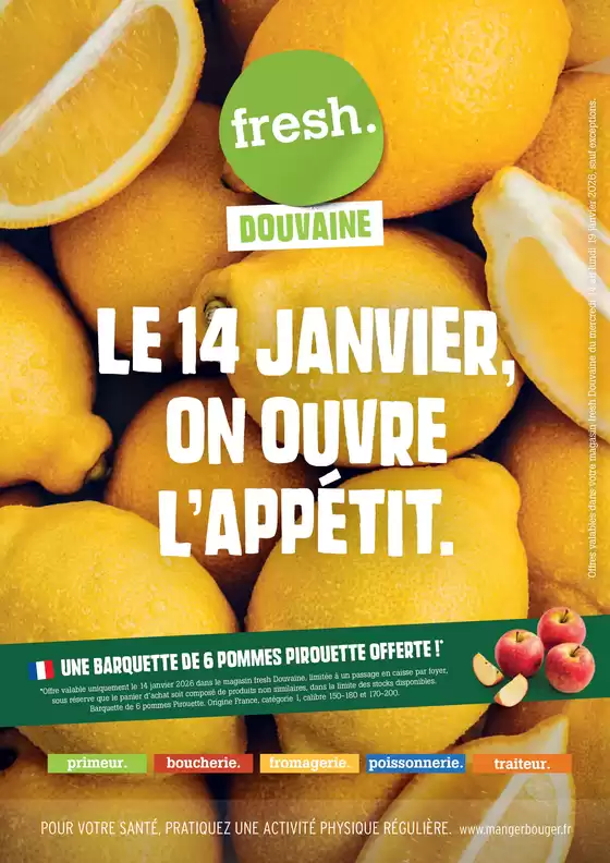 Catalogue Fresh à Fougères | Le 14 janvier, on ouvre l’appétit. | 2026-01-14T00:00:00.000Z - 2026-01-19T00:00:00.000Z