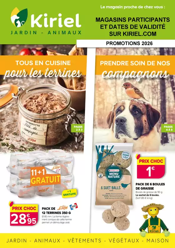 Catalogue Kiriel | PROMOTIONS CUISINE & ANIMALERIE 2026 | 2026-01-01T00:00:00.000Z - 2026-12-31T00:00:00.000Z