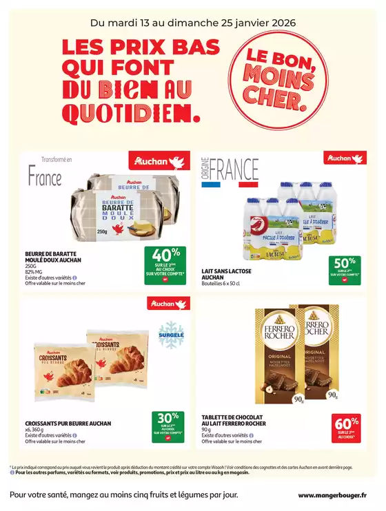 Catalogue Auchan Hypermarché à Villenauxe-la-Grande | Prix bas qui font du bien | 2026-01-13T00:00:00.000Z - 2026-01-25T00:00:00.000Z
