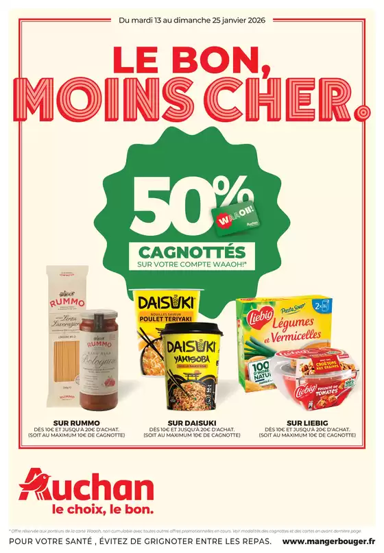 Catalogue Auchan Hypermarché à Mamers | Petits prix 1, 2, 3 € | 2026-01-13T00:00:00.000Z - 2026-01-25T00:00:00.000Z