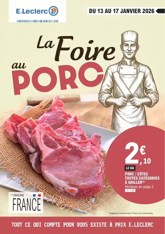 Catalogue E.Leclerc à Lafrançaise | FOIRE AU PORC BAYONNE | 2026-01-13T00:00:00.000Z - 2026-01-17T00:00:00.000Z