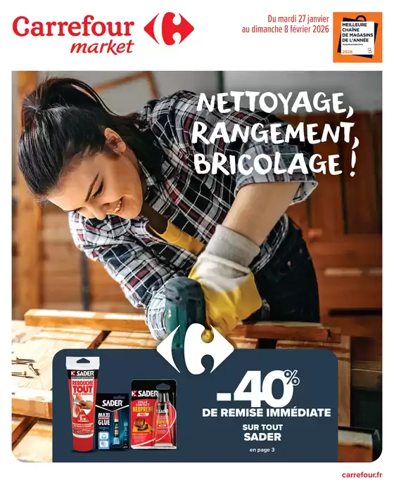 Catalogue Carrefour Drive à Caen | NETTOYAGE RANGEMENT BRICOLAGE | 2026-01-27T00:00:00.000Z - 2026-02-08T00:00:00.000Z