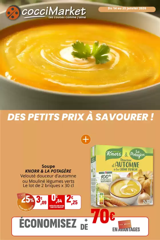 Catalogue Coccimarket à Dijon | DES PETITS PRIX À SAVOURER ! | 2026-01-14T00:00:00.000Z - 2026-01-25T00:00:00.000Z