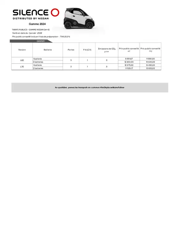 Catalogue Nissan à Wittenheim | Fiche tarifaire silence s04 | 2026-01-15T00:00:00.000Z - 2026-01-31T00:00:00.000Z