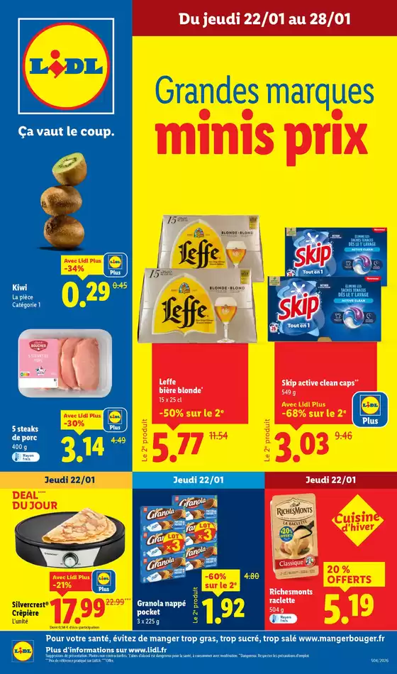 Catalogue Lidl | C'est les soldes chez Lidl ! Profitez d'offres exceptionnelles jusqu'à -57%. | 2026-01-20T00:00:00.000Z - 2026-01-28T00:00:00.000Z