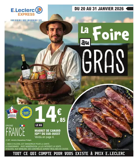 Catalogue E.Leclerc Express à Maisons-Laffitte | FOIRE AU GRAS 1 EXPRESS | 2026-01-20T00:00:00.000Z - 2026-01-31T00:00:00.000Z