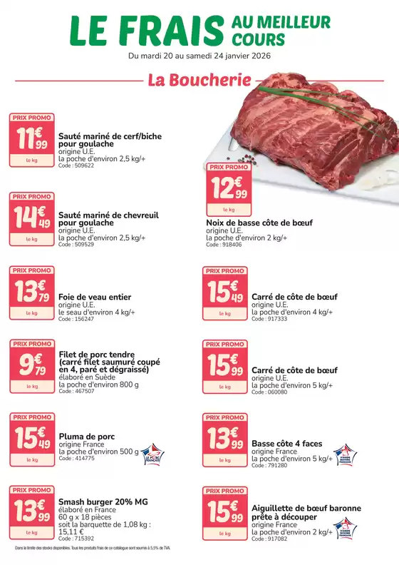Catalogue Promocash | Frais au meilleur cours | 2026-01-20T00:00:00.000Z - 2026-01-24T00:00:00.000Z