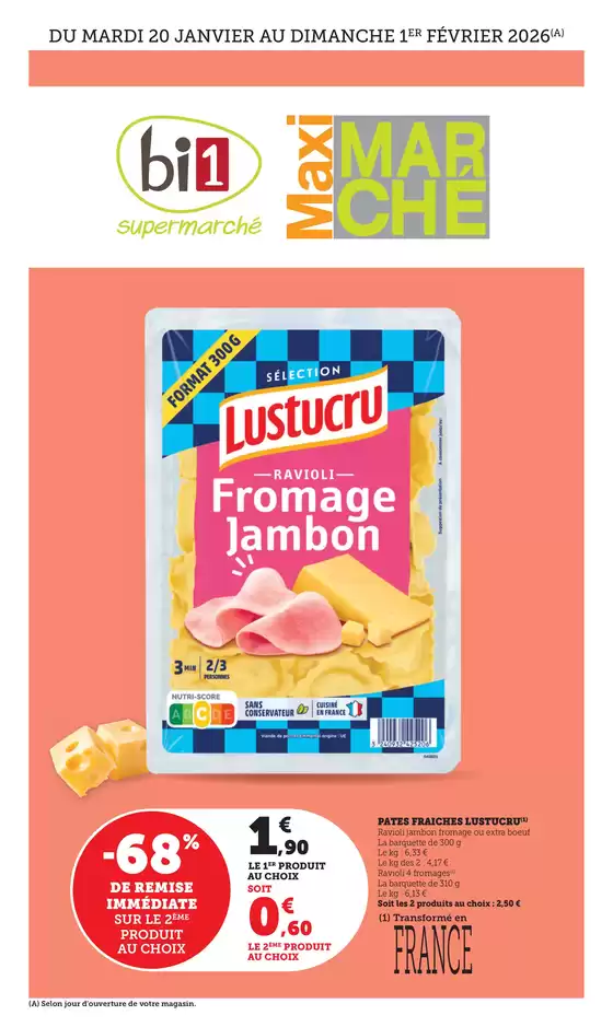 Catalogue Bi1 à Unieux | -68% DE REMISE IMMÉDIATE SUR LE 2ÈME PRODUIT AU CHOIX | 2026-01-21T00:00:00.000Z - 2026-02-01T00:00:00.000Z