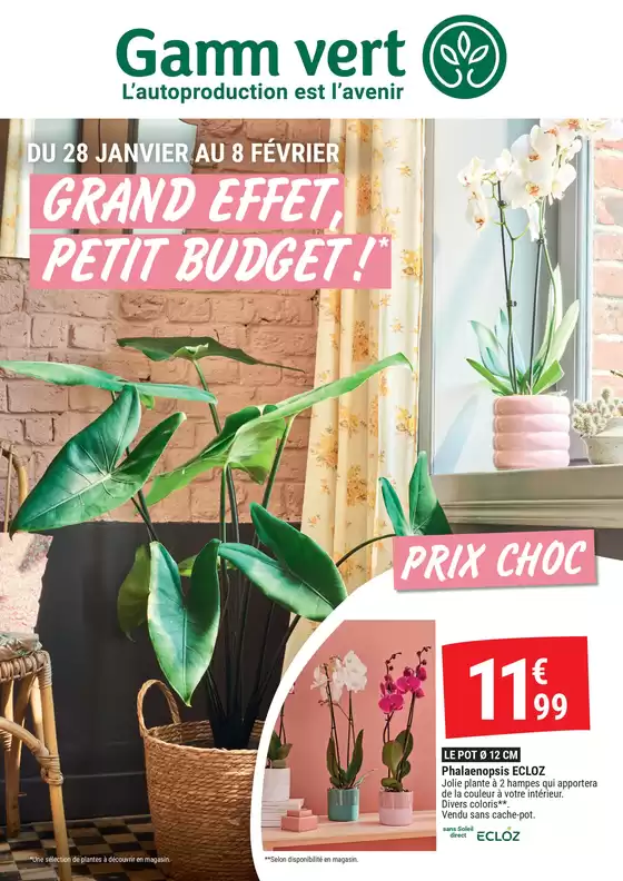 Catalogue Gamm vert à Bondy | GRAND EFFET PETIT BUDGET | 2026-01-26T00:00:00.000Z - 2026-02-08T00:00:00.000Z