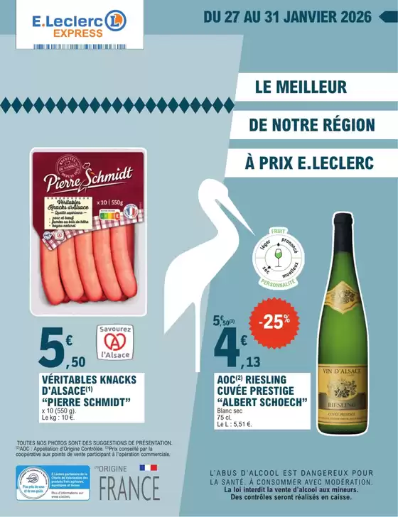 Catalogue E.Leclerc Express à Cauna | ALSACE CHOUCROUTE 1 - EXPRESS | 2026-01-27T00:00:00.000Z - 2026-01-31T00:00:00.000Z