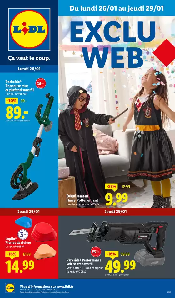 Catalogue Lidl à | Les exclus web de la semaine | 2026-01-26T00:00:00.000Z - 2026-01-29T00:00:00.000Z