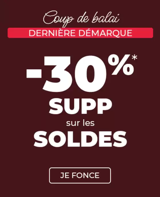 Catalogue Degriff'Stock à Aurillac | DERNIÈRE DÉMARQUE Soldes jusqu'à -30% | 2026-01-26T00:00:00.000Z - 2026-01-31T00:00:00.000Z
