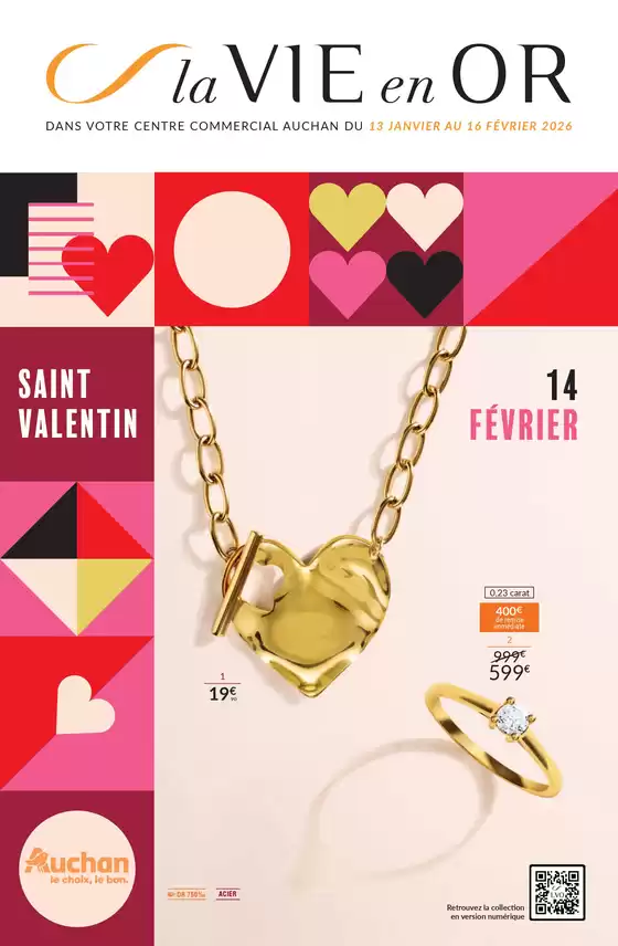 Catalogue Auchan Hypermarché à Coutras | Bijoux Saint-Valentin | 2025-01-27T00:00:00.000Z - 2026-02-16T00:00:00.000Z