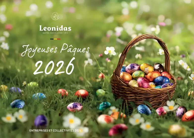 Catalogue Leonidas à Paris | Joyeuses Pâques 2026 | 2026-01-27T00:00:00.000Z - 2026-04-05T00:00:00.000Z
