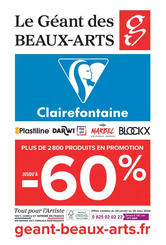 Catalogue Le Géant des Beaux-Arts à Saint-Pierre-des-Corps | Nos meilleures offres pour vous | 2026-01-29T00:00:00.000Z - 2026-03-25T00:00:00.000Z