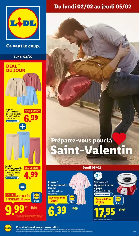 Catalogue Lidl à Roques (Haute Garonne) | Préparez-vous pour la St Valentin | 2026-02-02T00:00:00.000Z - 2026-02-05T00:00:00.000Z