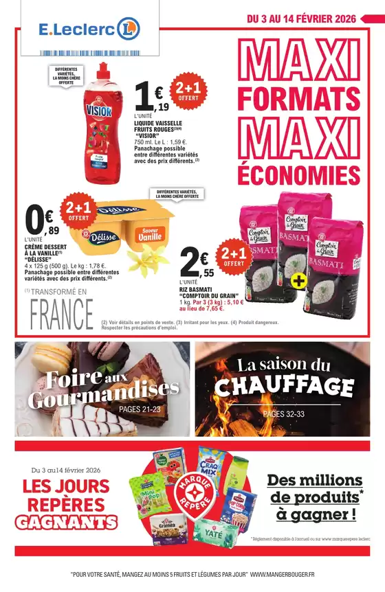 Catalogue E.Leclerc à Douai | DEPENSER MOINS 2 GV - MIXTE | 2026-02-03T00:00:00.000Z - 2026-02-14T00:00:00.000Z