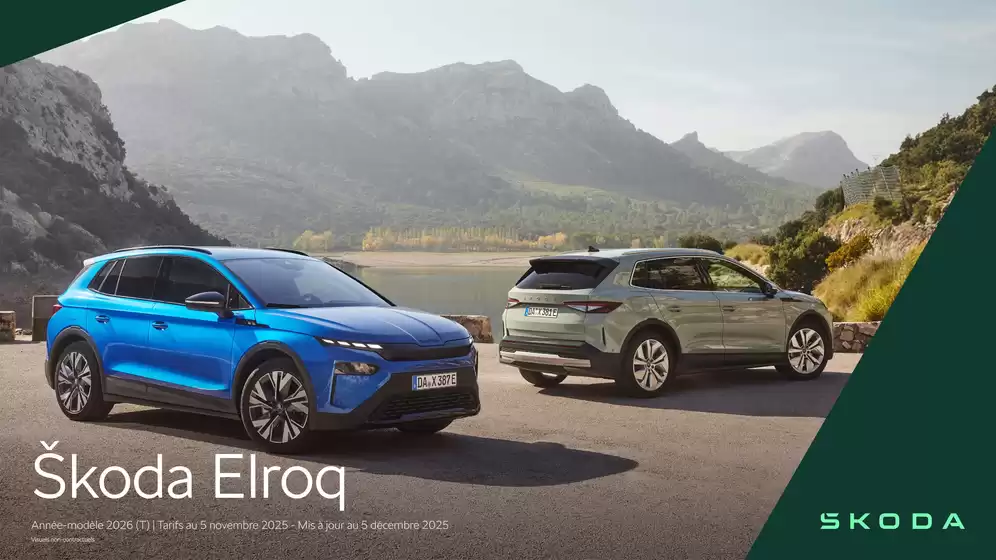 Catalogue Škoda à Saint-Jouan-des-Guérets | Brochure et tarifs du Škoda Elroq | 2026-02-03T00:00:00.000Z - 2026-12-31T00:00:00.000Z