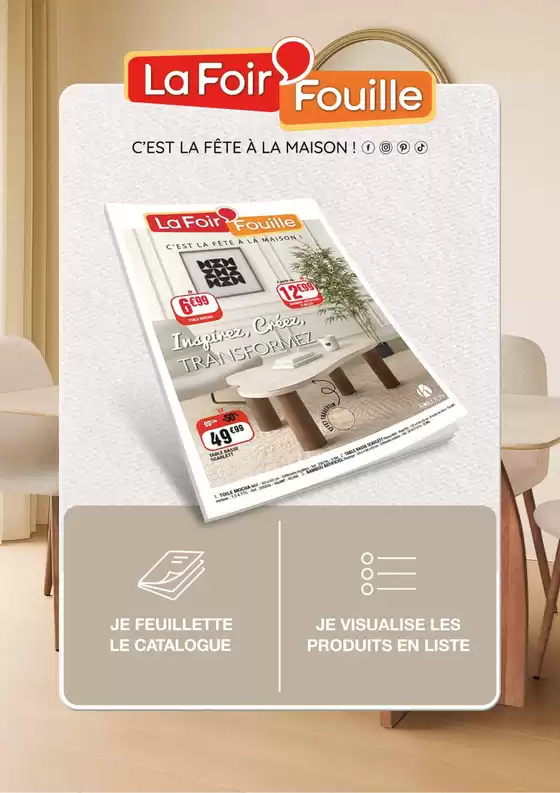 Catalogue La Foir'Fouille à Cholet | Inspirez, Vréez, transformez | 2026-02-01T00:00:00.000Z - 2026-02-08T00:00:00.000Z