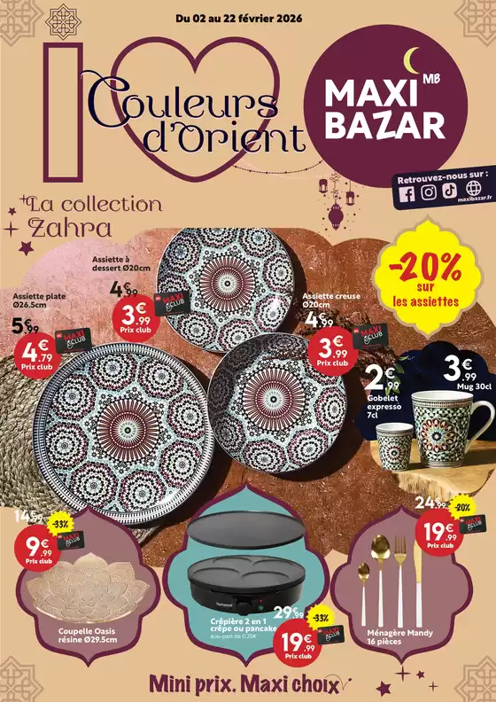 Catalogue Maxi Bazar à Cholet | Catalogue saisonnier Maxi Bazar | 2026-02-02T00:00:00.000Z - 2026-02-22T00:00:00.000Z