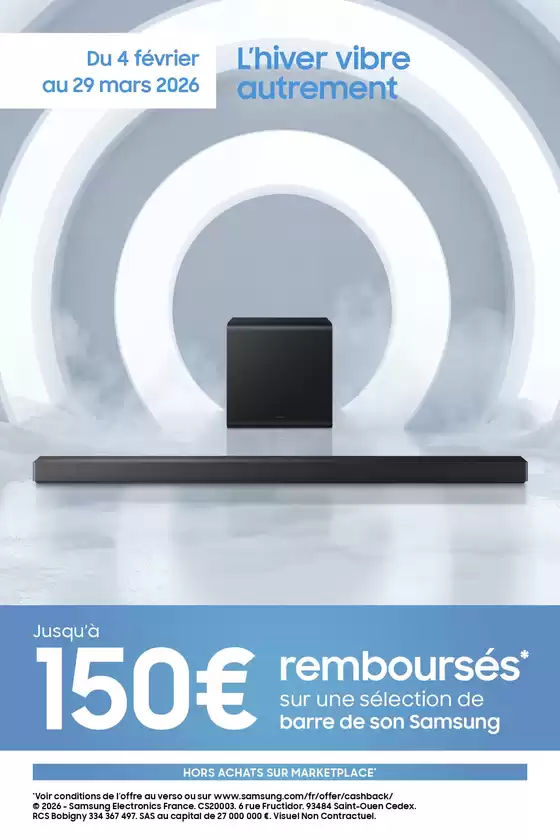 Catalogue MDA à Poligny (Jura) | 4893 Modalites promotion Samsung L hiver vibre autrement | 2026-02-04T00:00:00.000Z - 2026-03-29T00:00:00.000Z