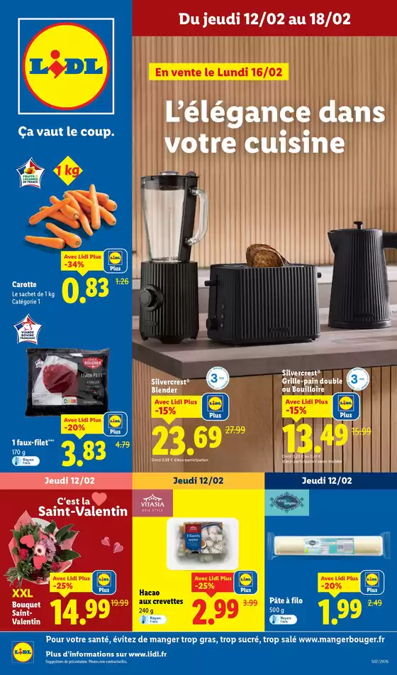 Catalogue Lidl | Ne manquez pas les bons plans Lidl ! | 2026-02-12T00:00:00.000Z - 2026-02-18T00:00:00.000Z