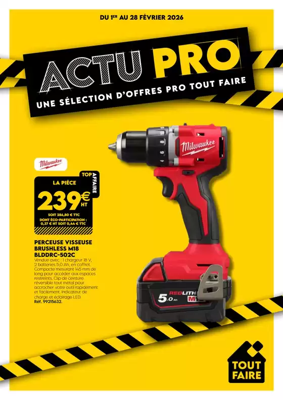 Catalogue Tout faire matériaux à Le Sequestre | Actupro Février 2026 | 2026-02-04T00:00:00.000Z - 2026-02-28T00:00:00.000Z