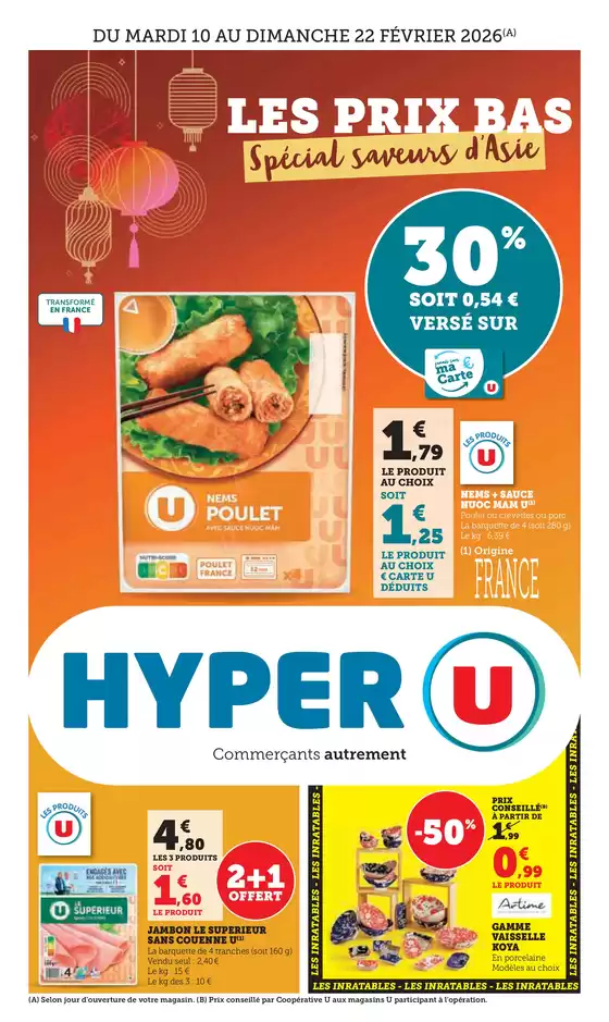 Catalogue Hyper U à  | Catalogue HYPER U | 2026-02-10T00:00:00.000Z - 2026-02-22T00:00:00.000Z