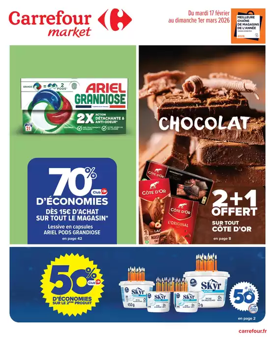 Catalogue Carrefour Market à Argenton-les-Vallées | CHOCOLAT | 2026-02-17T00:00:00.000Z - 2026-03-01T00:00:00.000Z