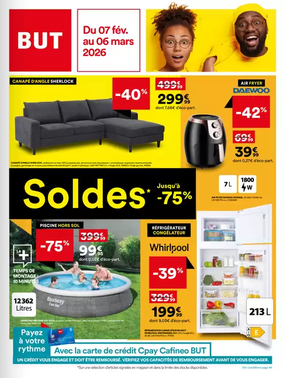 Catalogue BUT à Lorient | Soldes Jusqu'à -75% | 2026-02-07T00:00:00.000Z - 2026-03-06T00:00:00.000Z