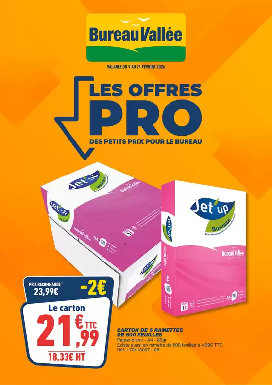 Catalogue Bureau Vallée à Ploërmel | LES OFFRES PROS DES PETITS PRIX POUR LE BUREAU | 2026-02-09T00:00:00.000Z - 2026-02-21T00:00:00.000Z