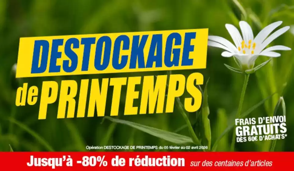 Catalogue Outiror à Villennes-sur-Seine | Destockage de printemps | 2026-02-06T00:00:00.000Z - 2026-04-02T00:00:00.000Z