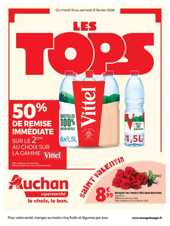 Catalogue Auchan Supermarché à Paris | Tops produits super | 2026-02-10T00:00:00.000Z - 2026-02-21T00:00:00.000Z