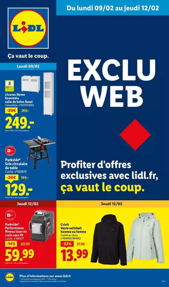 Catalogue Lidl à Paris | Les Exclus Web de la semaine | 2026-02-09T00:00:00.000Z - 2026-02-12T00:00:00.000Z