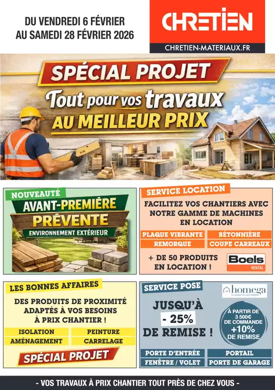 Catalogue Chretien Matériaux à Gleizé | SPECIAL PROJET | 2026-02-06T00:00:00.000Z - 2026-02-28T00:00:00.000Z