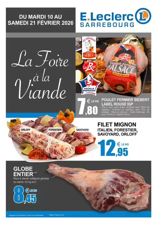Catalogue E.Leclerc à Gex | Foire à la viande février | 2026-02-10T00:00:00.000Z - 2026-02-21T00:00:00.000Z