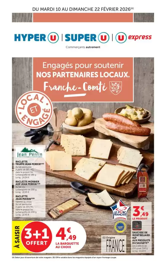 Catalogue U Express à Jarnac | Engagés pour soutenir nos partenaires locaux Franche-Comté | 2026-02-09T00:00:00.000Z - 2026-02-22T00:00:00.000Z