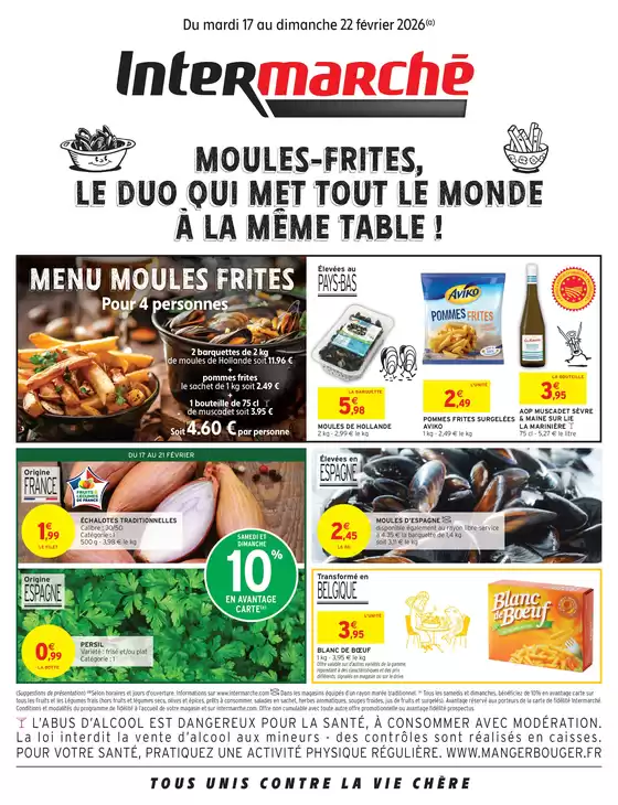 Catalogue Intermarché Contact à Nantes | S08 - R02 - FLYER MOULES FRITES | 2026-02-17T00:00:00.000Z - 2026-02-22T00:00:00.000Z