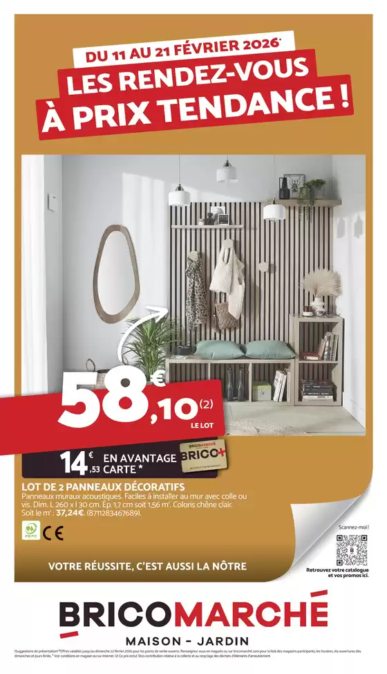 Catalogue Bricomarché à  | Les rendez-vous à prix tendance ! | 2026-02-11T00:00:00.000Z - 2026-02-21T00:00:00.000Z