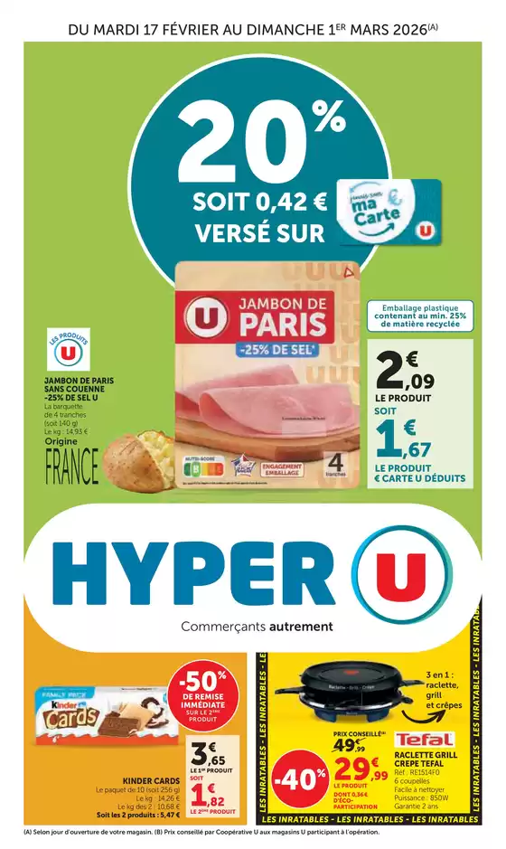 Catalogue Hyper U à  | Spécial Hiver | 2026-02-17T00:00:00.000Z - 2026-03-01T00:00:00.000Z